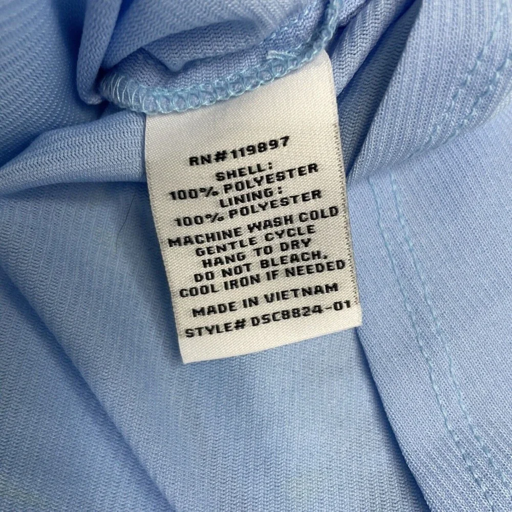 Collective Concepts Ruffled Floral Mini Dress Light Blue Size Large NEW w/o Tags - Picture 10 of 10